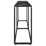 NNEVL Console Table Black Marble 200x35x75.5cm Tempered Glass