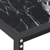 NNEVL Console Table Black Marble 200x35x75.5cm Tempered Glass