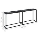 NNEVL Console Table Black Marble 200x35x75.5cm Tempered Glass
