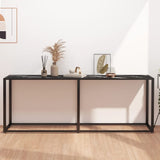 NNEVL Console Table Black Marble 200x35x75.5cm Tempered Glass