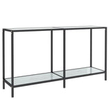 NNEVL Console Table White 140x35x75.5 cm Tempered Glass
