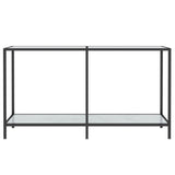 NNEVL Console Table White 140x35x75.5 cm Tempered Glass