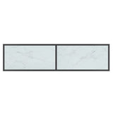 NNEVL Console Table White 140x35x75.5 cm Tempered Glass