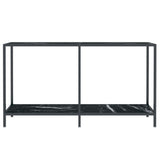 NNEVL Console Table Black 140x35x75.5 cm Tempered Glass