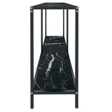 NNEVL Console Table Black 140x35x75.5 cm Tempered Glass