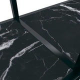NNEVL Console Table Black 140x35x75.5 cm Tempered Glass