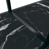 NNEVL Console Table Black 160x35x75.5 cm Tempered Glass