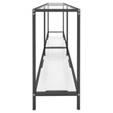 NNEVL Console Table Transparent 180x35x75.5 cm Tempered Glass