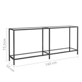 NNEVL Console Table Transparent 180x35x75.5 cm Tempered Glass