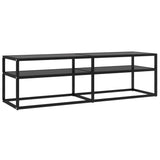 NNEVL TV Cabinet Black 140x40x40.5 cm Tempered Glass