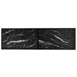 NNEVL TV Cabinet Black Marble 140x40x40.5 cm Tempered Glass
