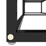 NNEVL TV Cabinet Black Marble 140x40x40.5 cm Tempered Glass