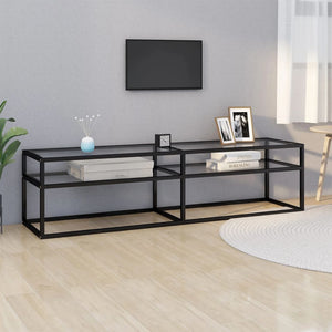 NNEVL TV Cabinet Transparent 160x40x40.5 cm Tempered Glass