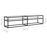 NNEVL TV Cabinet Transparent 180x40x40.5 cm Tempered Glass