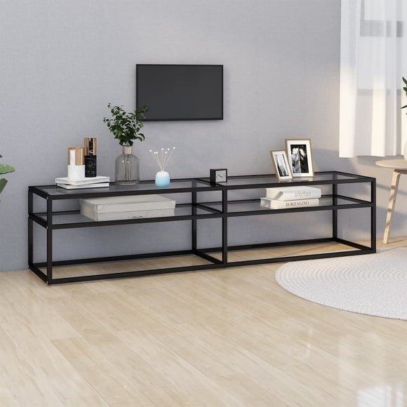 NNEVL TV Cabinet Transparent 180x40x40.5 cm Tempered Glass