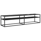 NNEVL TV Cabinet Black Marble 180x40x40.5 cm Tempered Glass