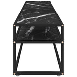 NNEVL TV Cabinet Black Marble 180x40x40.5 cm Tempered Glass
