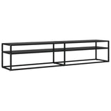 NNEVL TV Cabinet Black 200x40x40.5 cm Tempered Glass