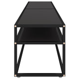 NNEVL TV Cabinet Black 200x40x40.5 cm Tempered Glass