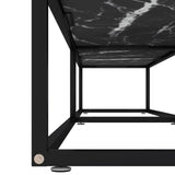 NNEVL TV Cabinet Black Marble 200x40x40.5 cm Tempered Glass