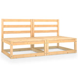 NNEVL Garden 2-Seater Sofa Solid Pinewood