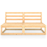 NNEVL Garden 2-Seater Sofa Solid Pinewood