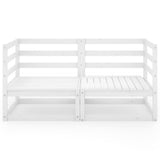 NNEVL Garden 2-Seater Sofa White Solid Wood Pine