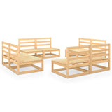 NNEVL 8 Piece Garden Lounge Set Solid Pinewood