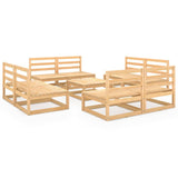 NNEVL 9 Piece Garden Lounge Set Solid Pinewood
