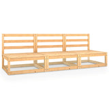 NNEVL Garden 3-Seater Sofa Solid Wood Pine