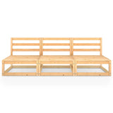 NNEVL Garden 3-Seater Sofa Solid Wood Pine