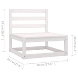 NNEVL 6 Piece Garden Lounge Set White Solid Pinewood