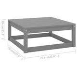 NNEVL 6 Piece Garden Lounge Set Grey Solid Pinewood