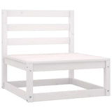 NNEVL 7 Piece Garden Lounge Set White Solid Pinewood