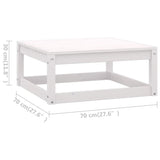 NNEVL 7 Piece Garden Lounge Set White Solid Pinewood