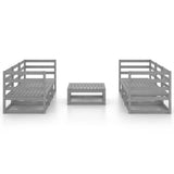 NNEVL 7 Piece Garden Lounge Set Grey Solid Pinewood