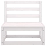NNEVL 5 Piece Garden Lounge Set White Solid Pinewood