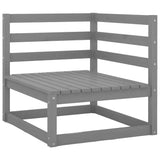 NNEVL 5 Piece Garden Lounge Set Grey Solid Pinewood