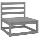 NNEVL 5 Piece Garden Lounge Set Grey Solid Pinewood