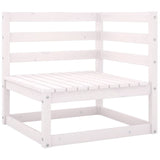 NNEVL 6 Piece Garden Lounge Set White Solid Pinewood