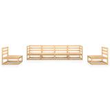NNEVL 6 Piece Garden Lounge Set Solid Pinewood