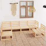 NNEVL 6 Piece Garden Lounge Set Solid Pinewood