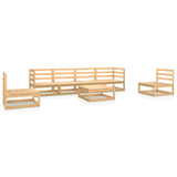 NNEVL 7 Piece Garden Lounge Set Solid Pinewood