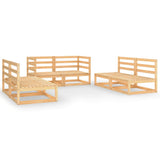 NNEVL 6 Piece Garden Lounge Set Solid Pinewood