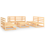 NNEVL 7 Piece Garden Lounge Set Solid Pinewood