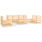 NNEVL 8 Piece Garden Lounge Set Solid Pinewood