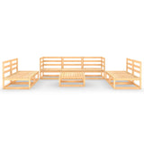 NNEVL 8 Piece Garden Lounge Set Solid Pinewood