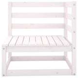 NNEVL 5 Piece Garden Lounge Set White Solid Pinewood