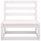 NNEVL 5 Piece Garden Lounge Set White Solid Pinewood
