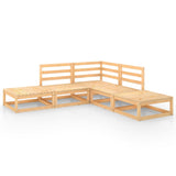 NNEVL 5 Piece Garden Lounge Set Solid Pinewood